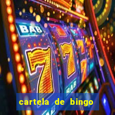 cartela de bingo pra imprimir