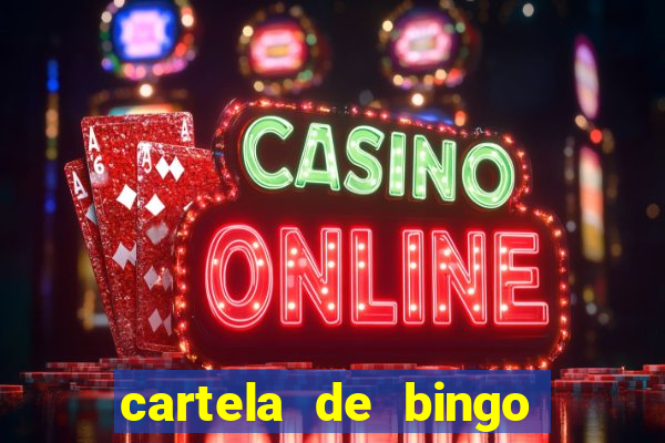 cartela de bingo pra imprimir