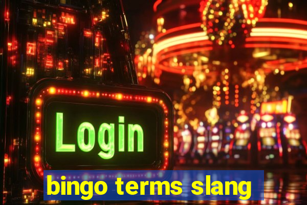 bingo terms slang