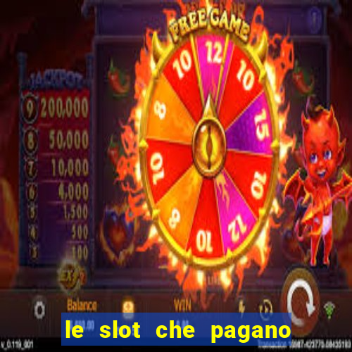 le slot che pagano di piu