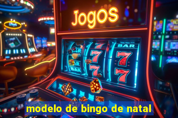 modelo de bingo de natal