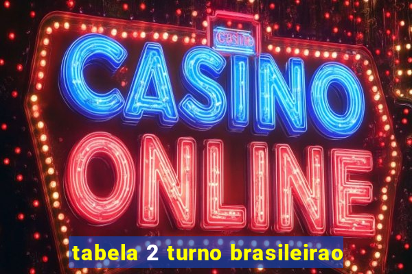 tabela 2 turno brasileirao