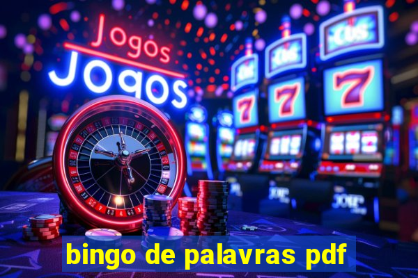 bingo de palavras pdf