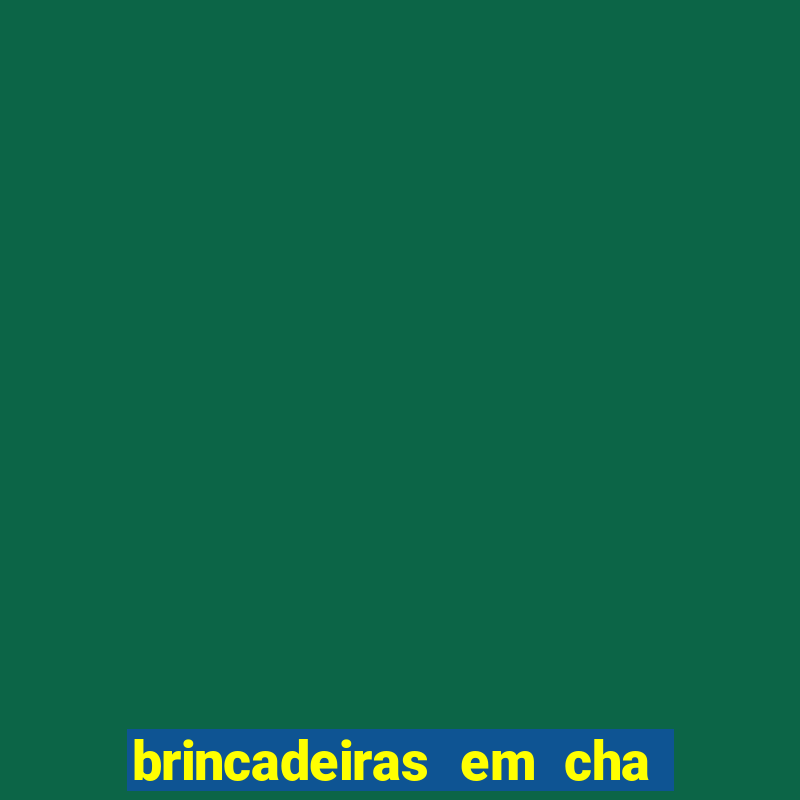 brincadeiras em cha de bebe