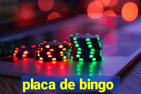 placa de bingo