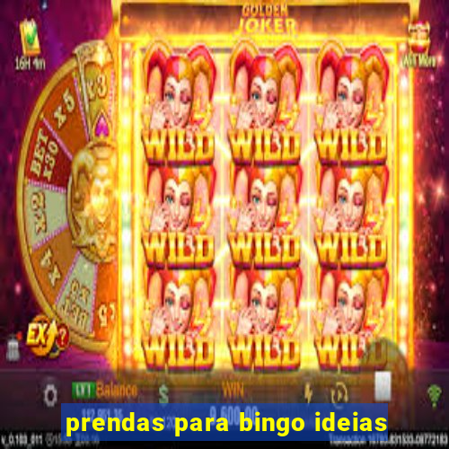 prendas para bingo ideias