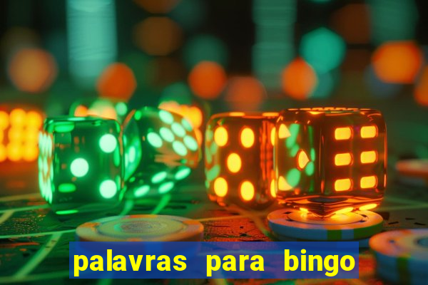 palavras para bingo cha de bebe