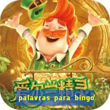 palavras para bingo cha de bebe