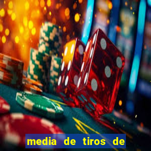 media de tiros de meta por jogo