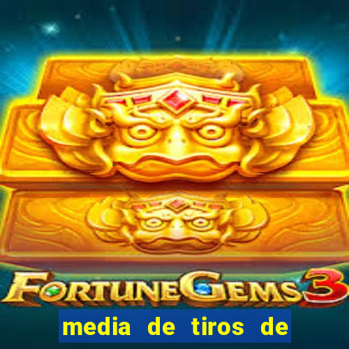 media de tiros de meta por jogo