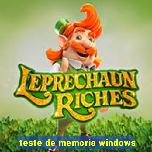 teste de memoria windows