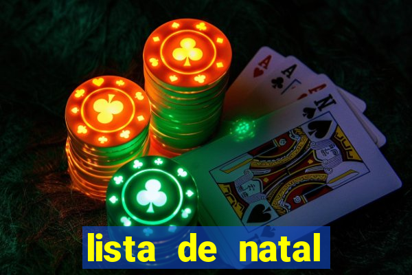 lista de natal para imprimir