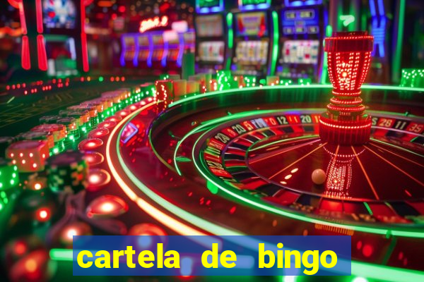 cartela de bingo da sorte