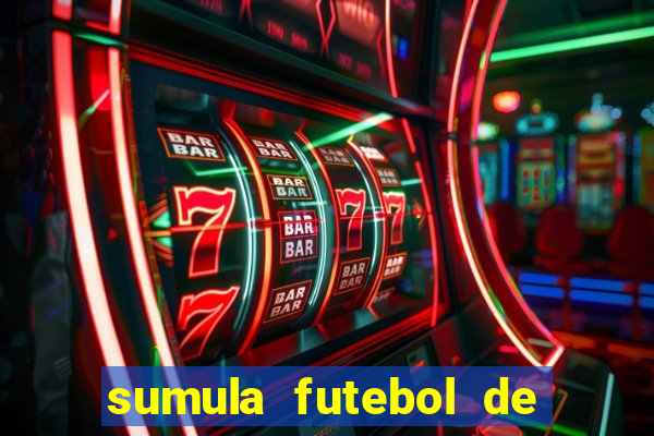 sumula futebol de campo word