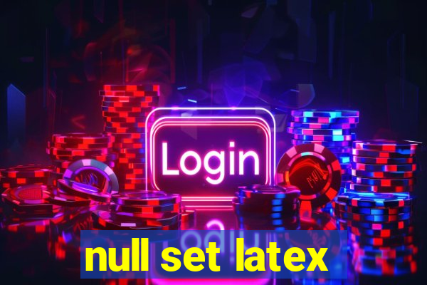 null set latex