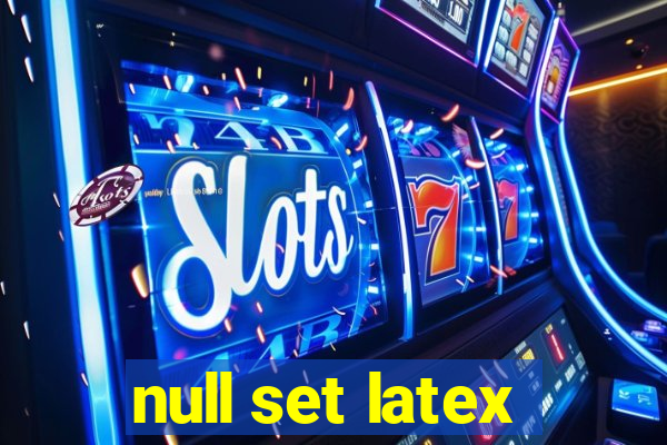 null set latex