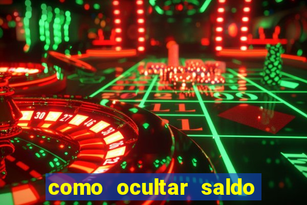 como ocultar saldo na betfair