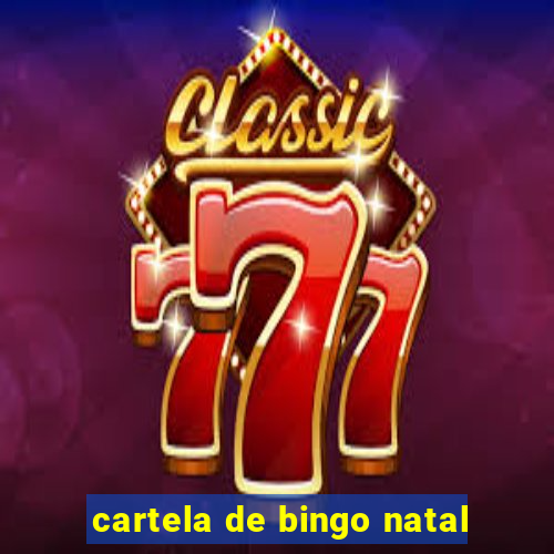 cartela de bingo natal