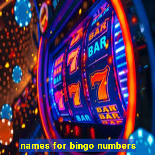 names for bingo numbers