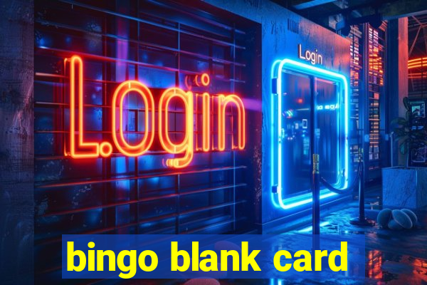 bingo blank card