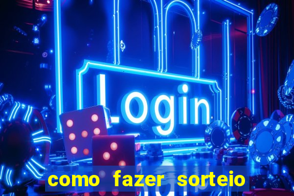 como fazer sorteio de cores online