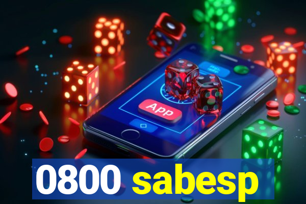 0800 sabesp