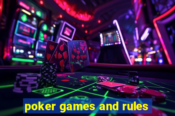 poker games and rules