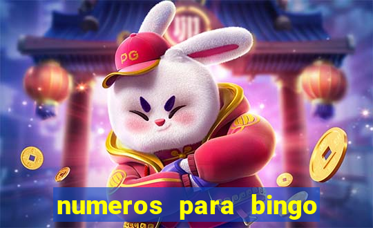 numeros para bingo de 1 a 90