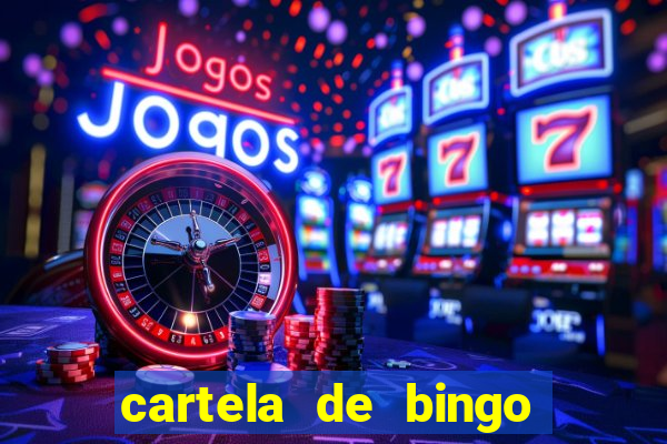 cartela de bingo cha de bebe