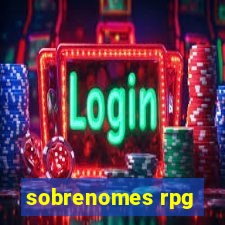 sobrenomes rpg