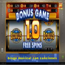 bingo musical con canciones