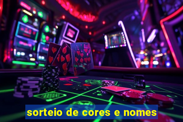 sorteio de cores e nomes