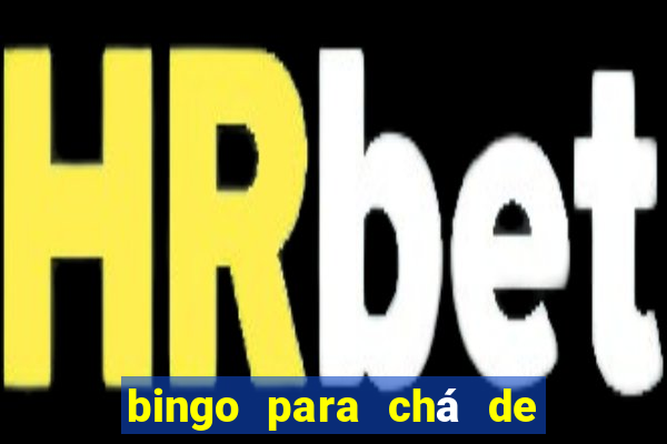 bingo para chá de bebê para imprimir grátis