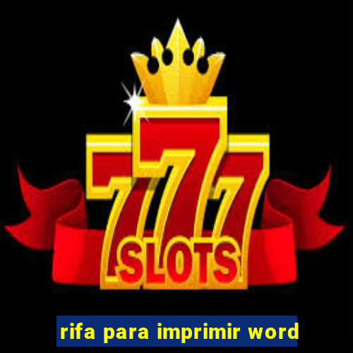 rifa para imprimir word