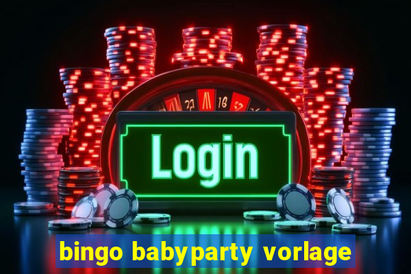 bingo babyparty vorlage