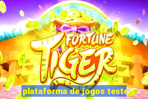 plataforma de jogos teste