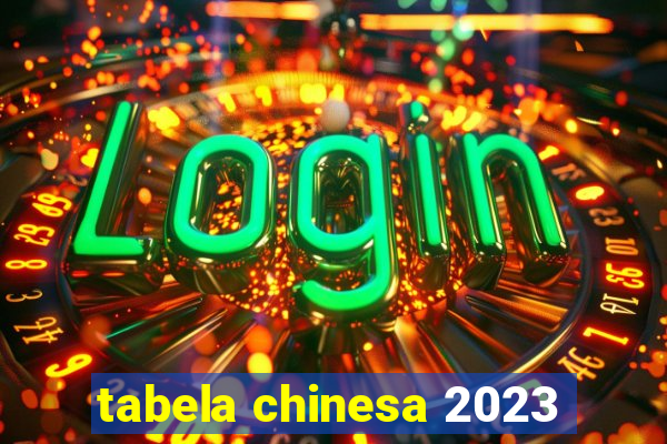 tabela chinesa 2023