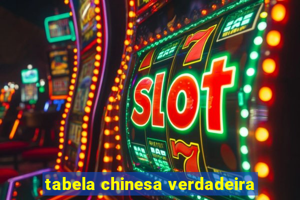 tabela chinesa verdadeira