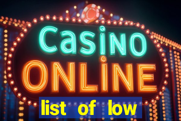 list of low variance slot machines