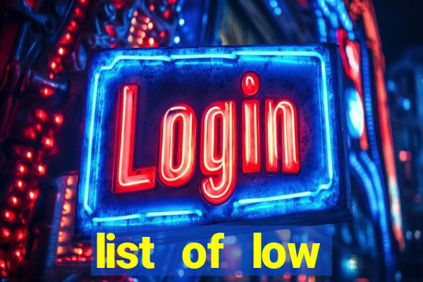 list of low variance slot machines