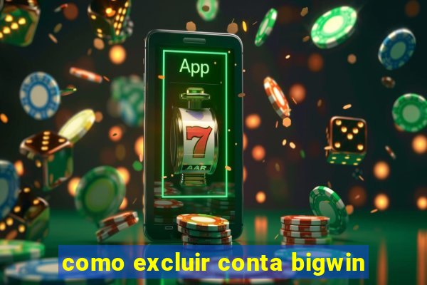 como excluir conta bigwin