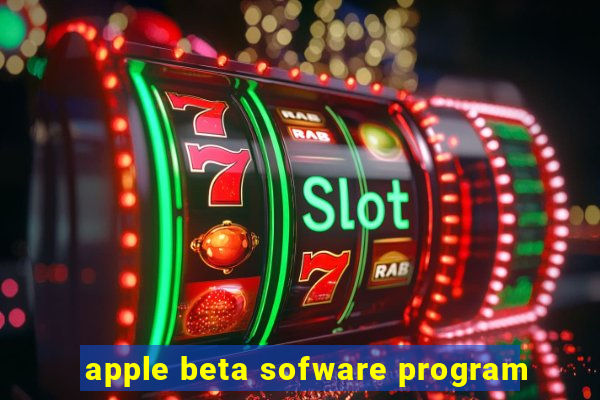 apple beta sofware program