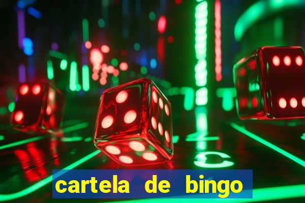 cartela de bingo cha de bebe