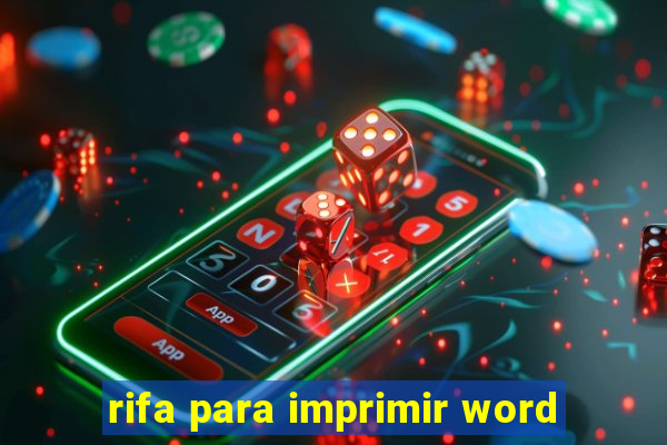 rifa para imprimir word